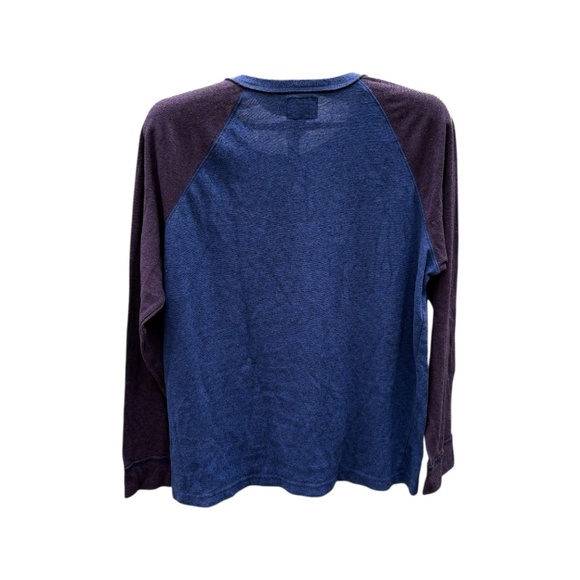 BDG Mens Long Sleeve TwoToned Henley Shirt With Buttons Size XL - Picture 3 of 5